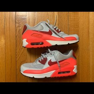 Nike airmax, size 9, grey/red